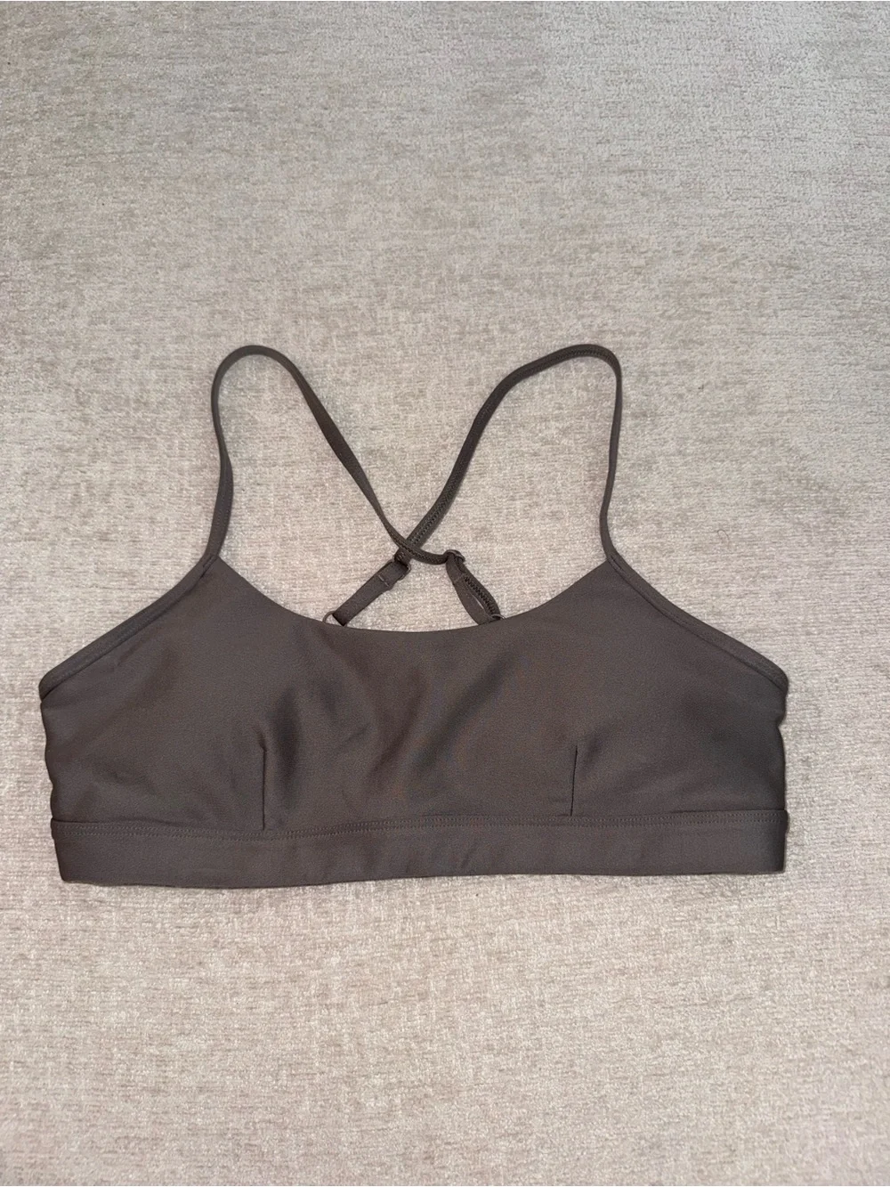 ALO Yoga Charcoal Grey Crisscross Sports Bra
